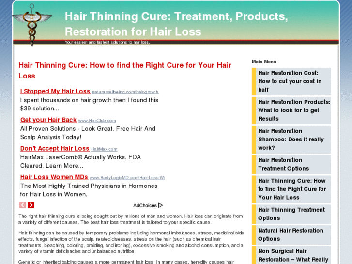 www.hairthinningcure.com