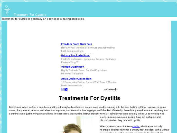 www.treatmentforcystitis.com