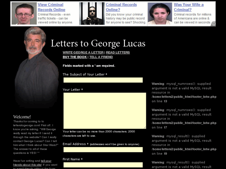 www.letterstogeorge.com