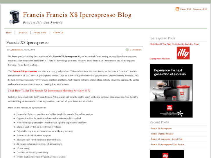 www.francisx8iperespresso.com