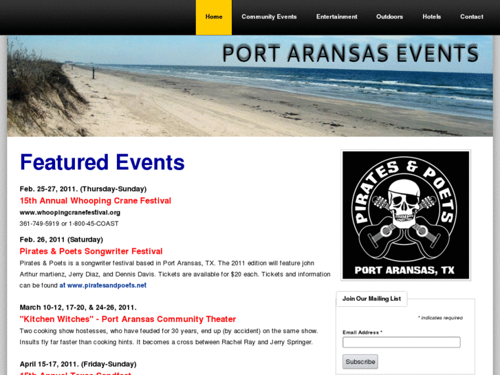 www.portaransasevents.com