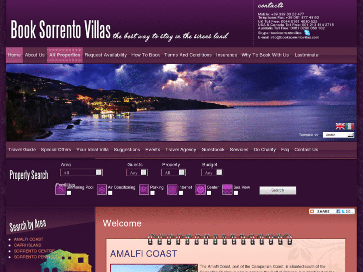 www.booksorrentovillas.com