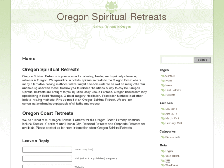 www.oregonspiritualretreats.com