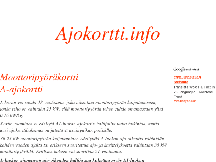 www.ajokortti.info