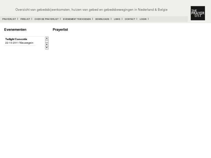 www.prayerlist.nl