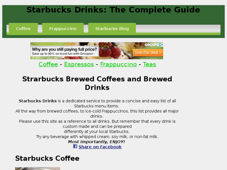 www.starbucksdrinks.com