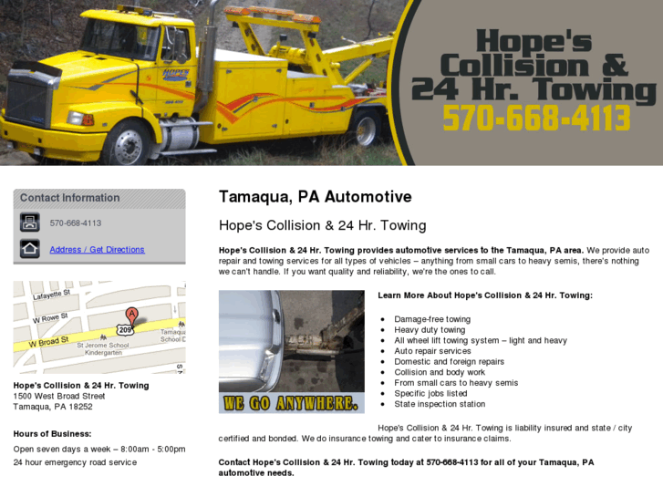 www.hopescollisionandtowing.com