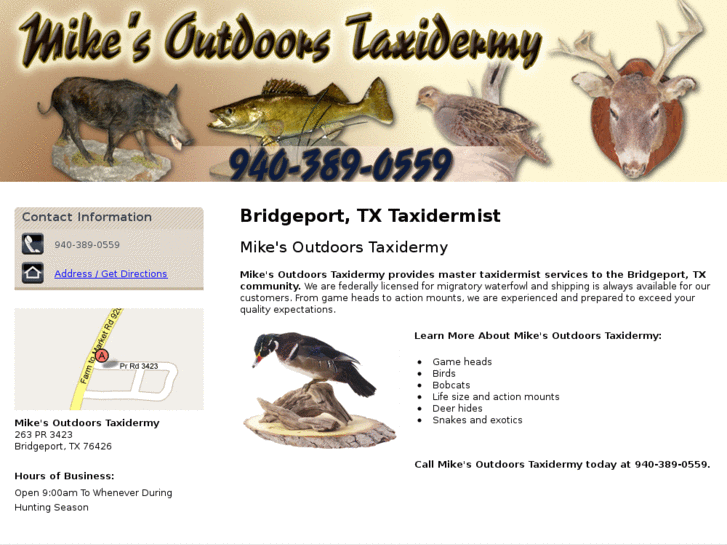 www.mikesoutdoorstaxidermy.com