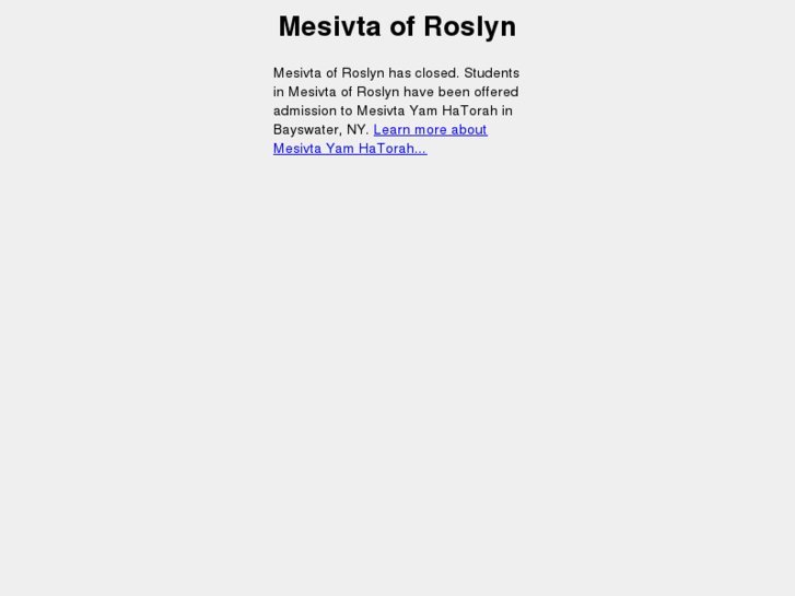 www.mesivtaofroslyn.info