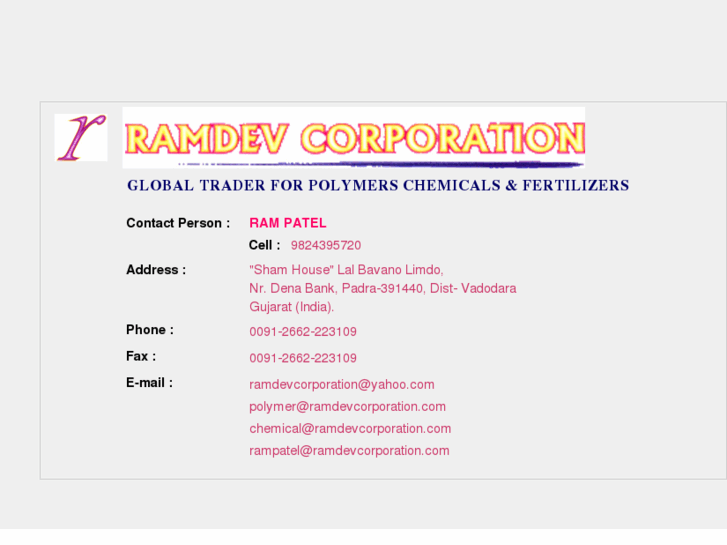 www.ramdevcorporation.com