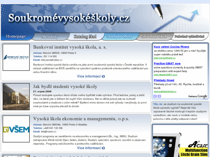 www.soukrome-vysoke-skoly.cz