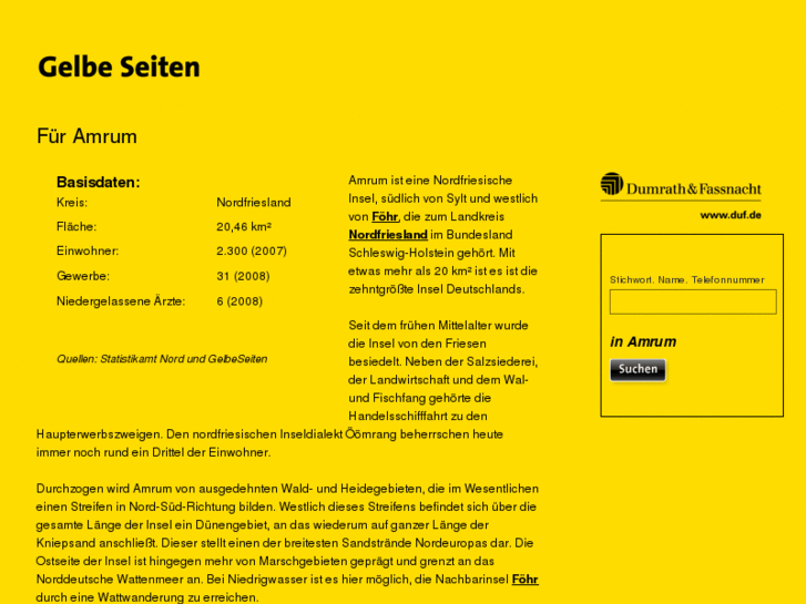 www.gelbe-seiten-amrum.com