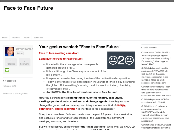 www.facetofacefuture.com