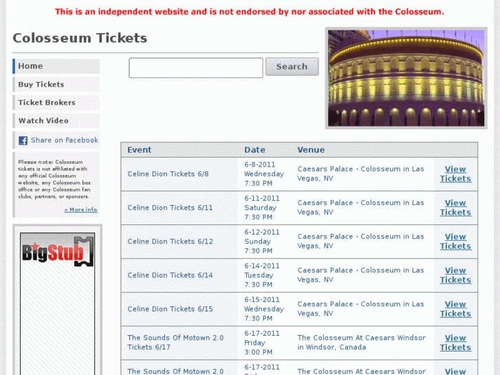 www.colosseumtickets.com