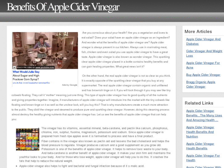 www.benefitsofapplecidervinegar.org