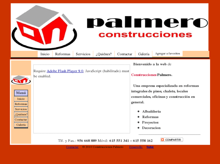 www.construccionespalmero.es