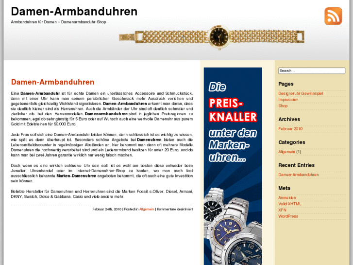 www.damen-armbanduhren.de