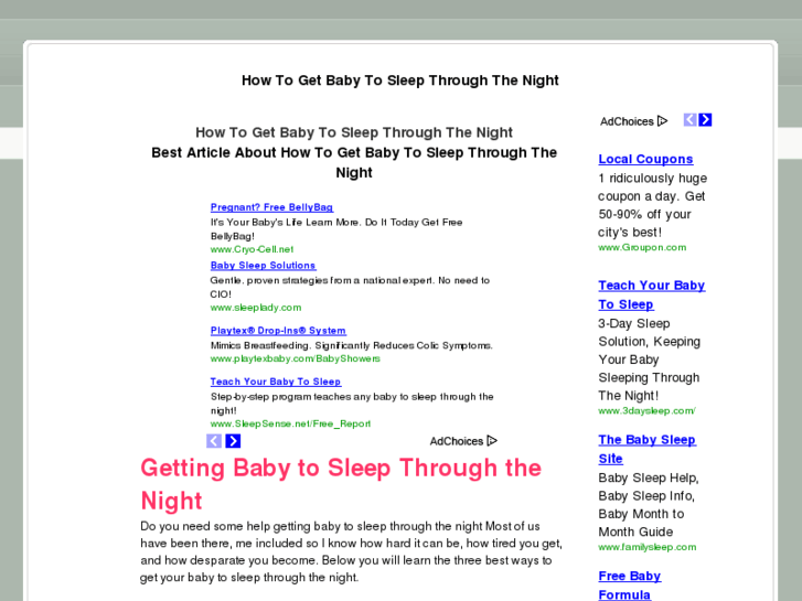 www.howtogetbabytosleepthroughthenight.net