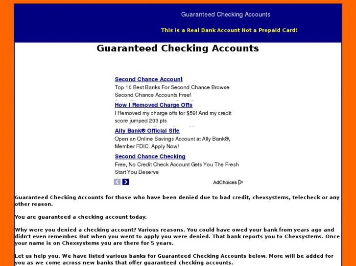 www.guaranteedcheckingaccounts.com