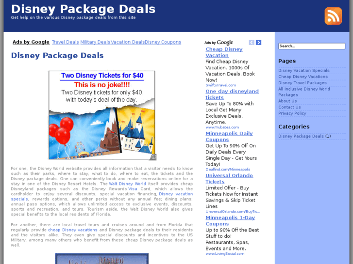 www.disneypackagedeals.net