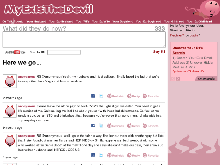 www.myexisthedevil.com