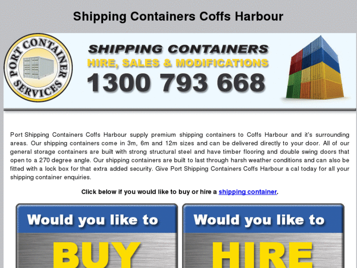 www.shippingcontainerscoffsharbour.com