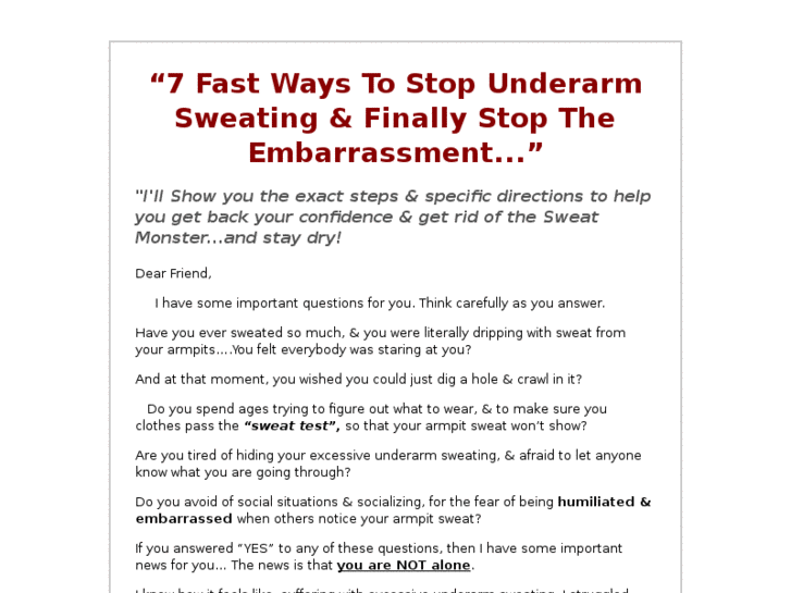 www.stopunderarmsweatingnow.com
