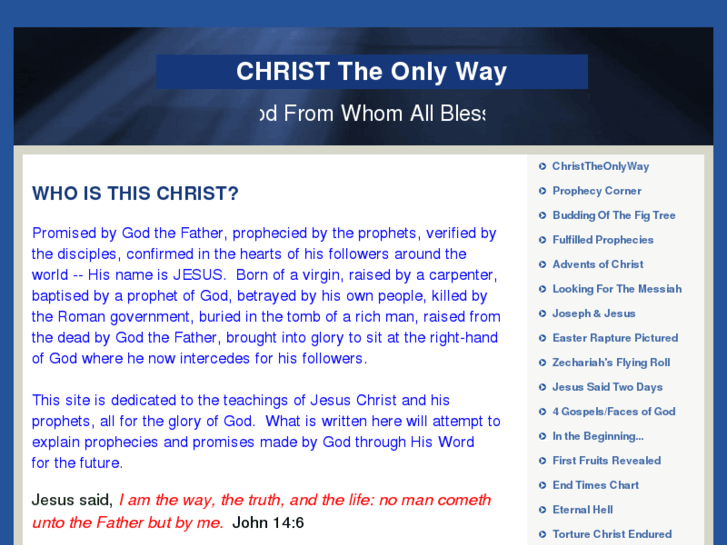 www.christtheonlyway.com