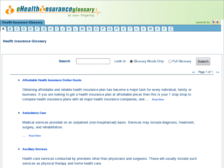 www.ehealthinsuranceglossary.com