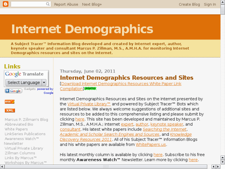 www.internetdemographics.info