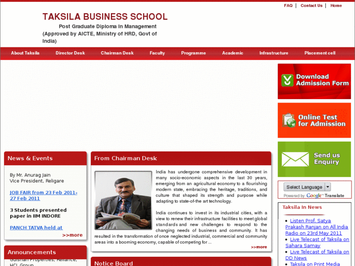 www.taksilabusinessschool.ac.in