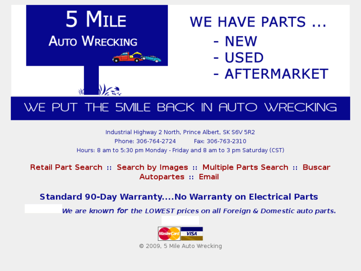 www.5mileautowrecking.com