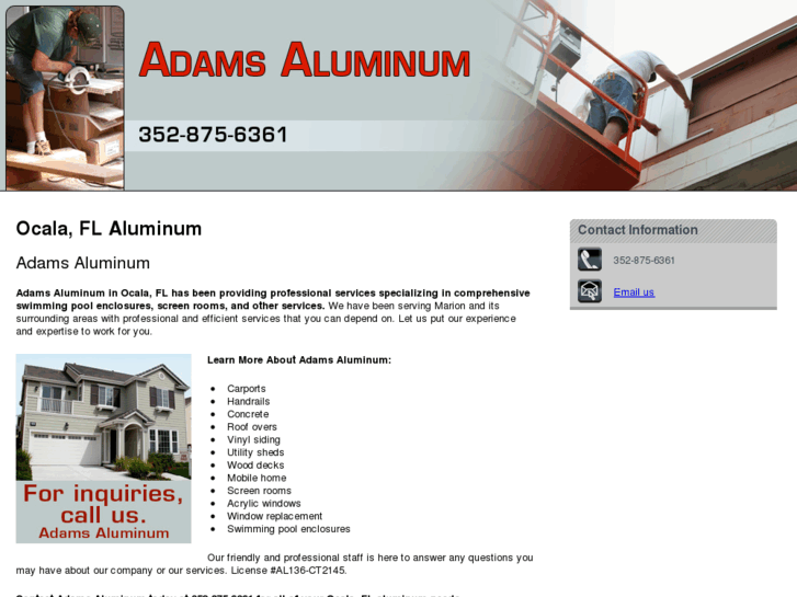 www.adamsaluminum.net