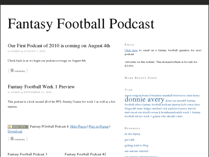 www.fantasyfootballpodcast.com