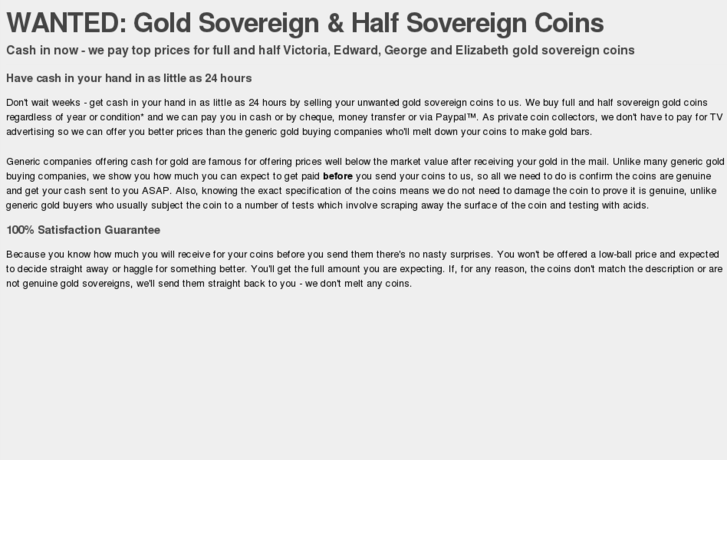 www.goldsovereignswanted.com