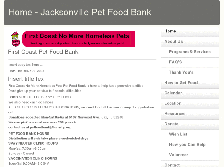 www.jaxpetfoodbank.com