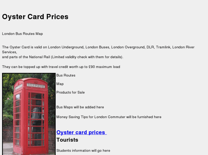 www.oystercardprices.com