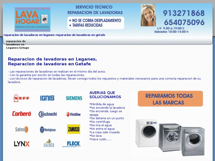 www.reparacionlavadorasgetafeleganes.es