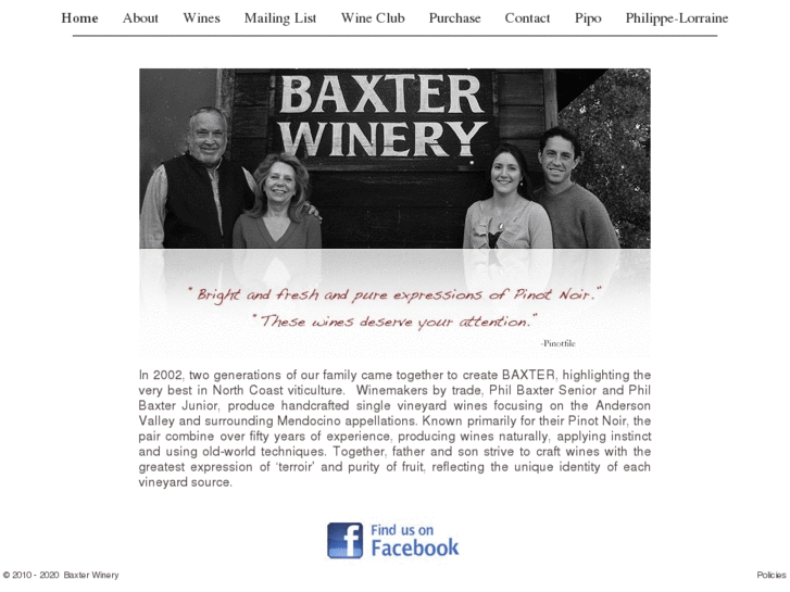 www.baxterwinery.com