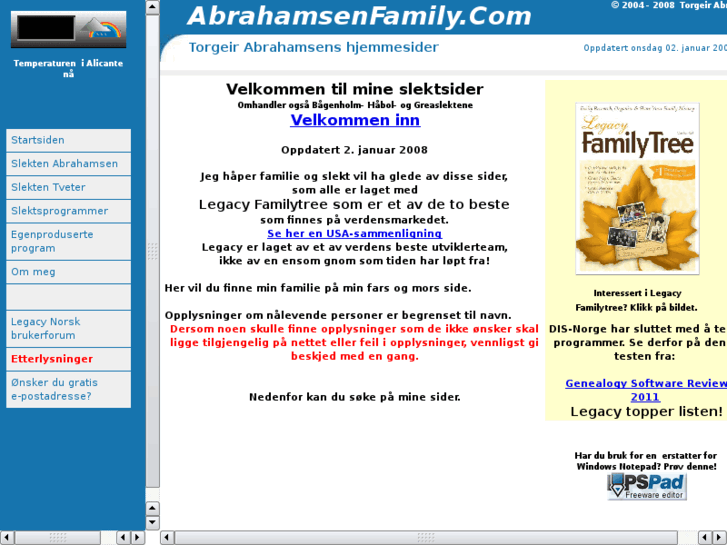 www.abrahamsenfamily.com