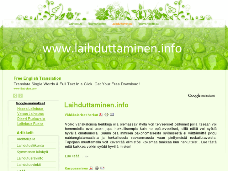 www.laihduttaminen.info