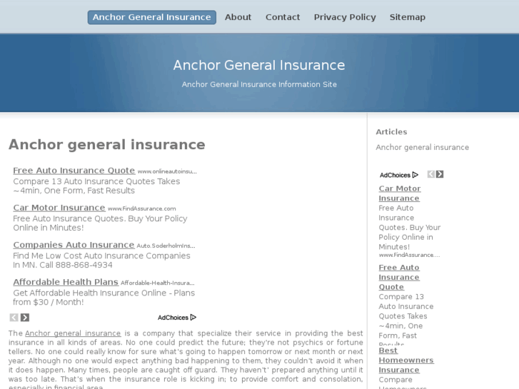 www.anchorgeneralinsurance.org