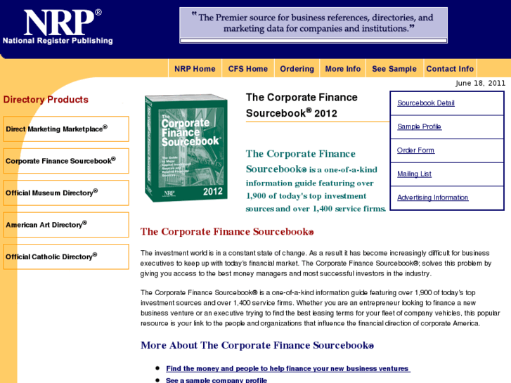 www.corporatefinancesourcebook.com