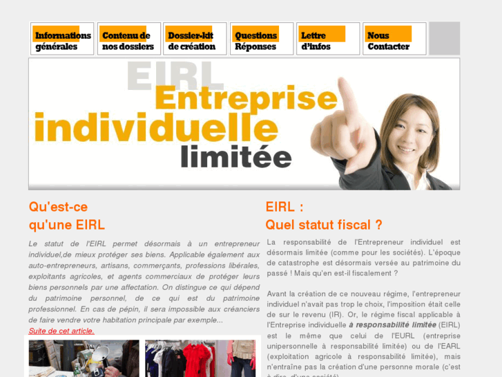 www.eirl-entrepriseindividuellearesponsabilitelimitee.com