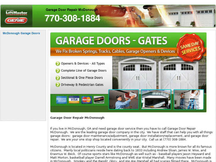 www.garagedoorrepairmcdonough.com