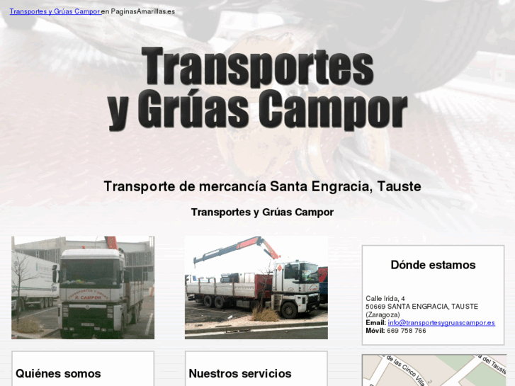 www.transportesygruascampor.es