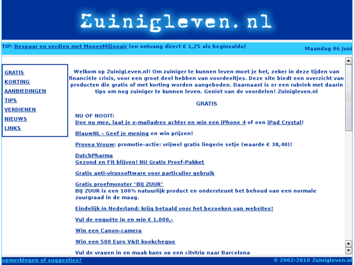 www.zuinigleven.nl