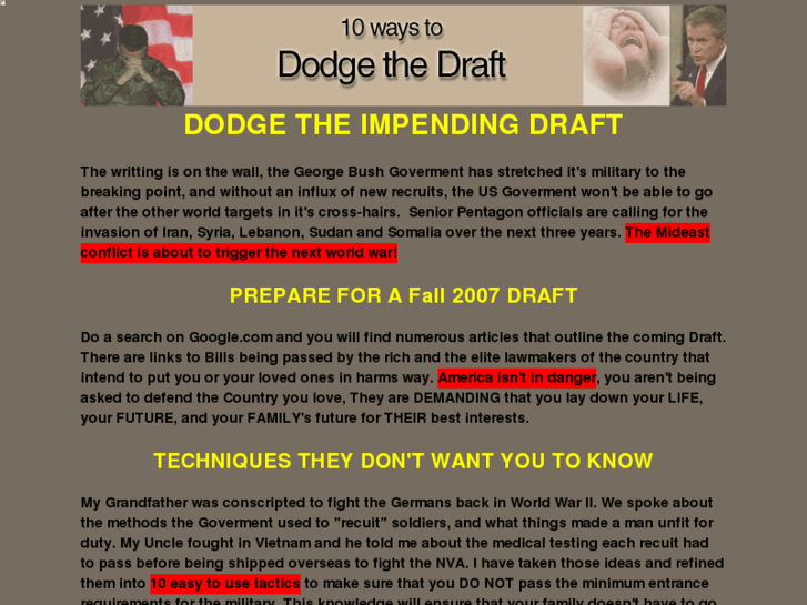 www.10waystododgethedraft.com