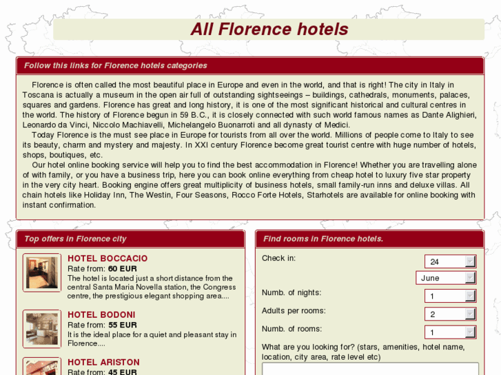 www.allflorencehotels.com