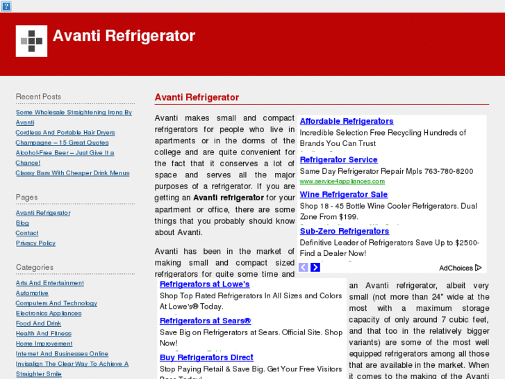 www.avantirefrigerator.org